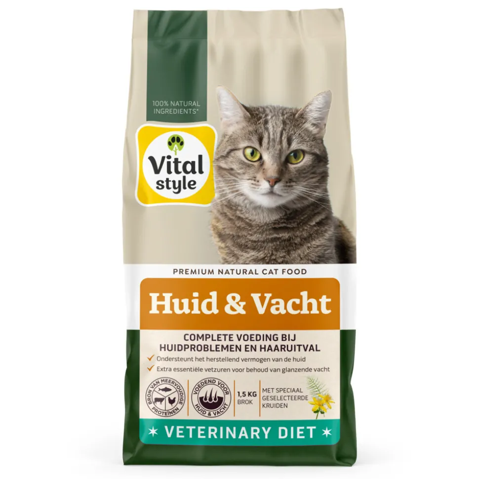 Vitalstyle Huid & Vacht Kattenvoer 1,5 kg