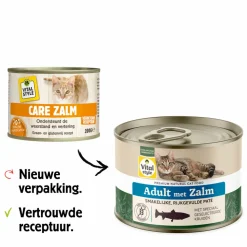 Vitalstyle Kattenvoer Blik Care Zalm 200 gr