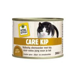 Vitalstyle Kattenvoer Nat Blik Care Kip 200 gr