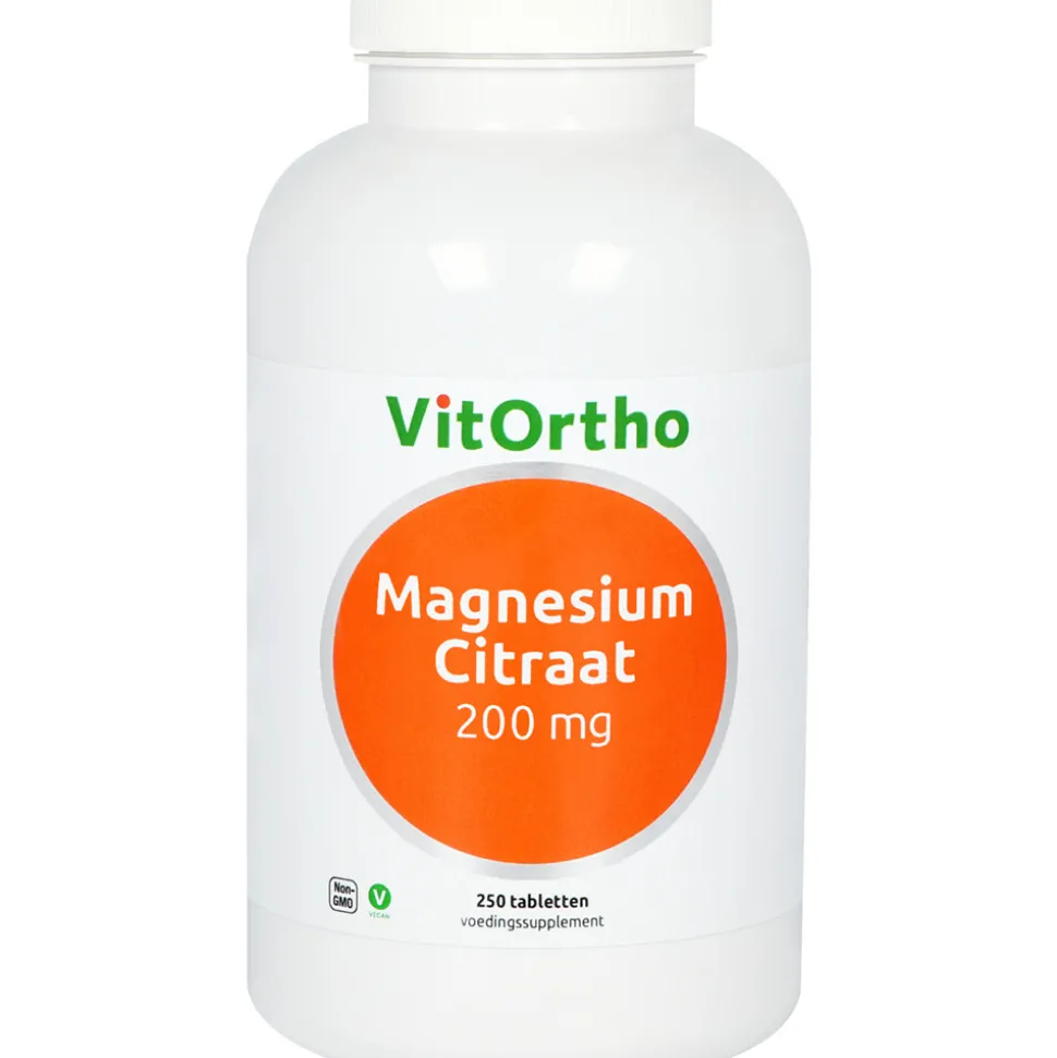 Vitortho Magnesium Citraat 200 mg 250 tabletten