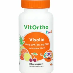 Vitortho Visolie 30 mg EPA - 115 mg DHA Kind 60 kauwtabletten