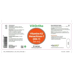 Vitortho Vitamine K2 Menachinon 7 60 vegacapsules