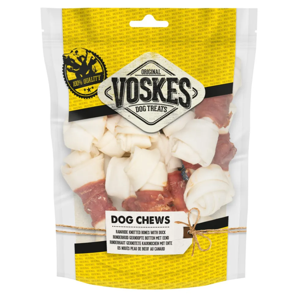 Voskes Geknoopte Botten Runderhuid met Eend 10 stuks