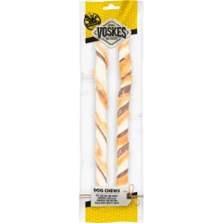 Voskes Stick Runderhuid, Rund en Kip 40 cm 2 stuks