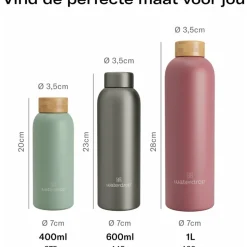 Waterdrop Steel Bottle Pastel Pink Matt 600 ml