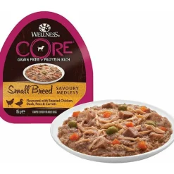 Wellness Core Hondenvoer Small Savoury Medleys Kip - Eend 85 gr