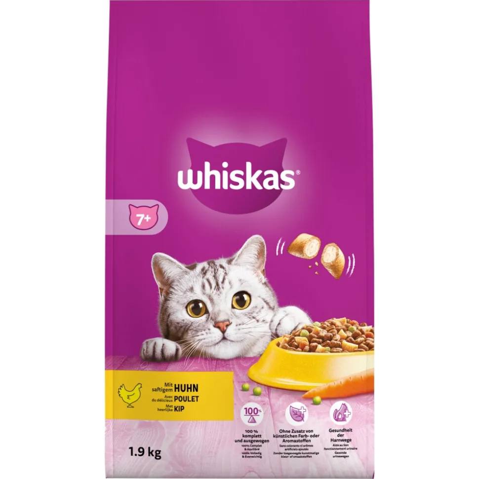 Whiskas 7+ Adult Katten Droogvoer Kip 1,9 kg