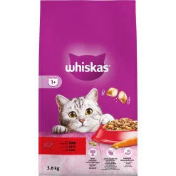 Whiskas 1+ Adult Katten Droogvoer Rund 3,8 kg
