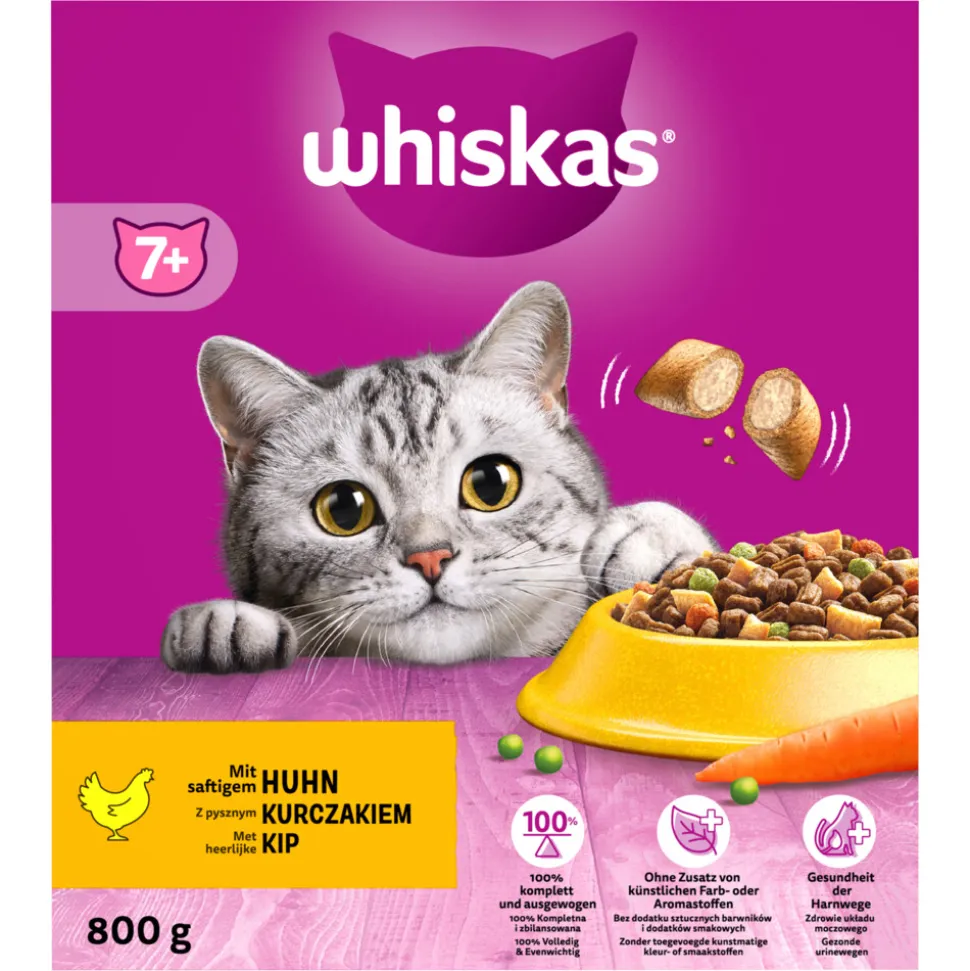 Whiskas 7+ Adult Katten Droogvoer Kip 800 gr