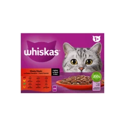 Whiskas 1+ Classic Selectie in Saus Maaltijdzakjes Multipack 24 x 85 gr