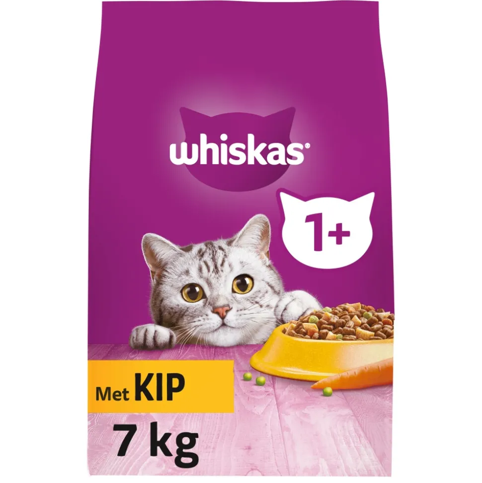 Whiskas 1+ Kattenbrokken Kip 7 kg
