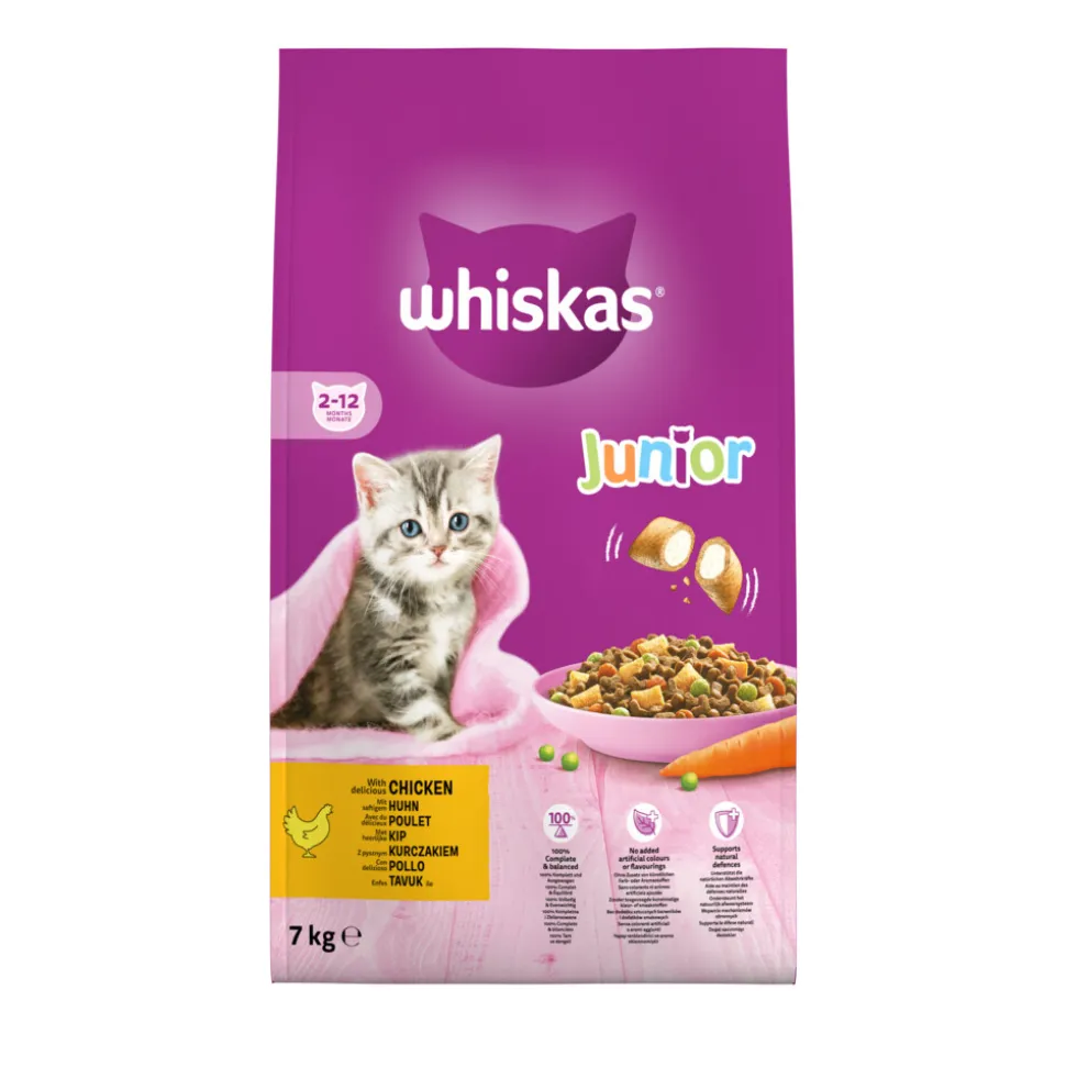 Whiskas Junior Kattenbrokken Kip 7 kg