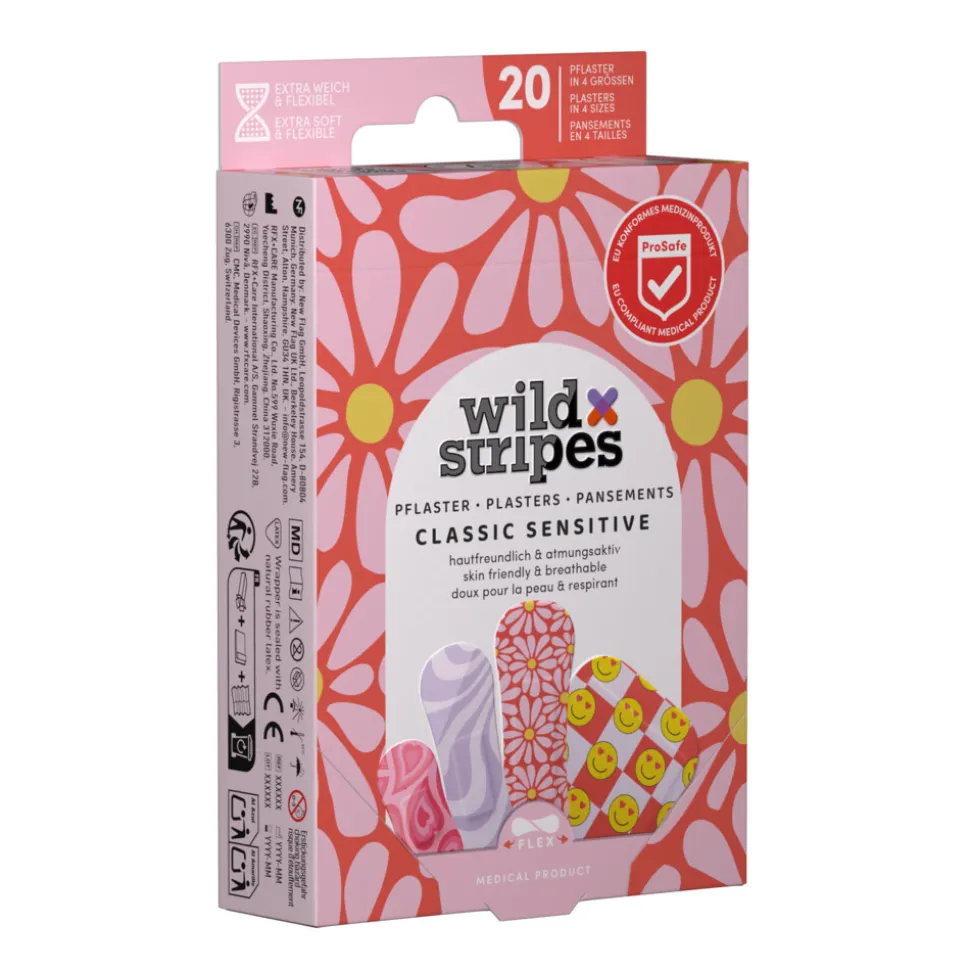 Wild Stripes Pleisters Classic Sensitive Pastel Fun 20 stuks