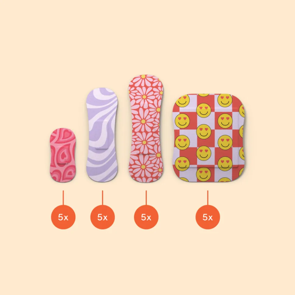 Wild Stripes Pleisters Classic Sensitive Pastel Fun 20 stuks