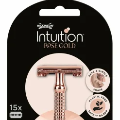 Wilkinson Intuition Navulmesjes Rose Gold Safety Razor 15 stuks