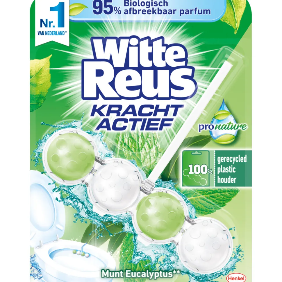 Witte Reus Toiletblok Kracht Actief Pro Nature Munt Eucalyptus