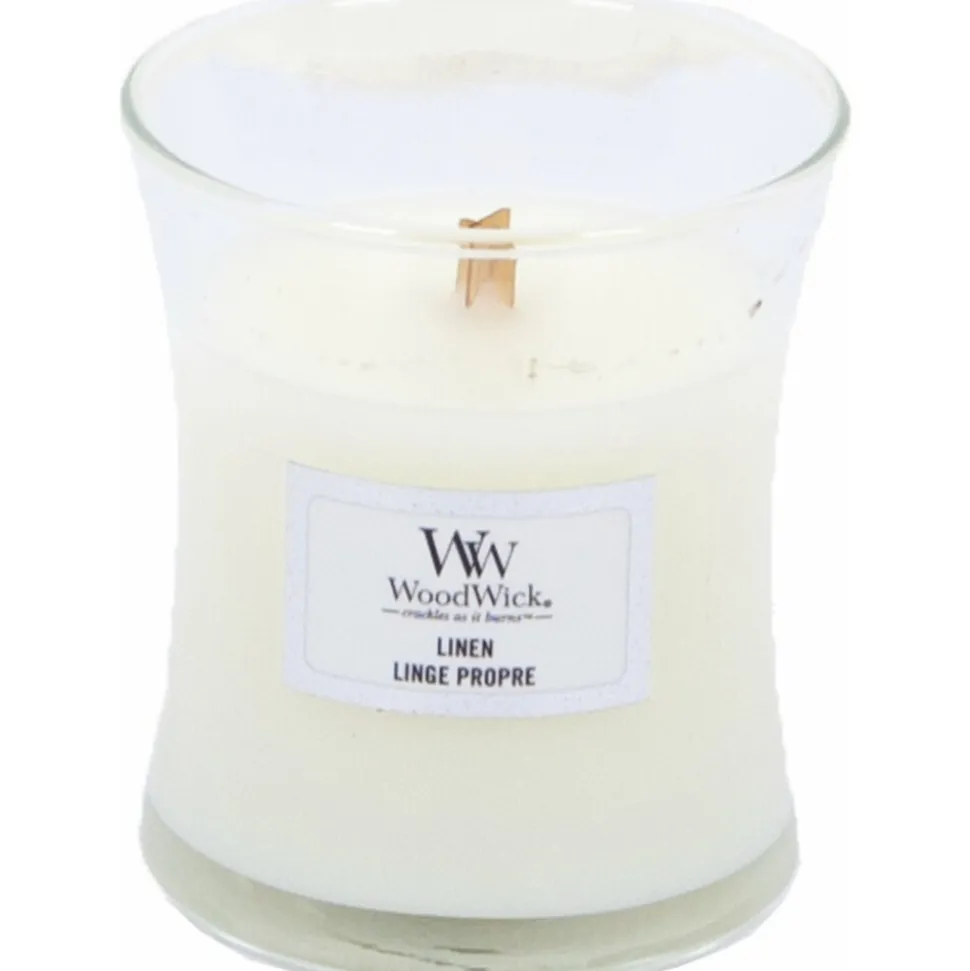 WoodWick Geurkaars Medium Linen 275 gr