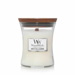 WoodWick Geurkaars Medium White Tea & Jasmine 275 gr