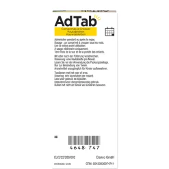 2x AdTab Anti Vlo en Teek Kauwtabletten Hond 1,3-2,5 kg 3 tabletten