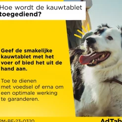 2x AdTab Anti Vlo en Teek Kauwtabletten Hond 1,3-2,5 kg 3 tabletten
