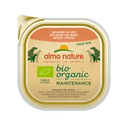 9x Almo Nature Bio Organic Maintenance Hondenvoer Zalm 300 gr
