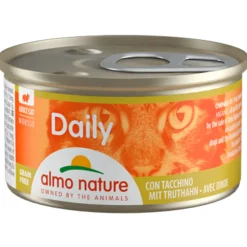 24x Almo Nature Daily Menu Mousse Kattenvoer Nat Kalkoen 85 gr