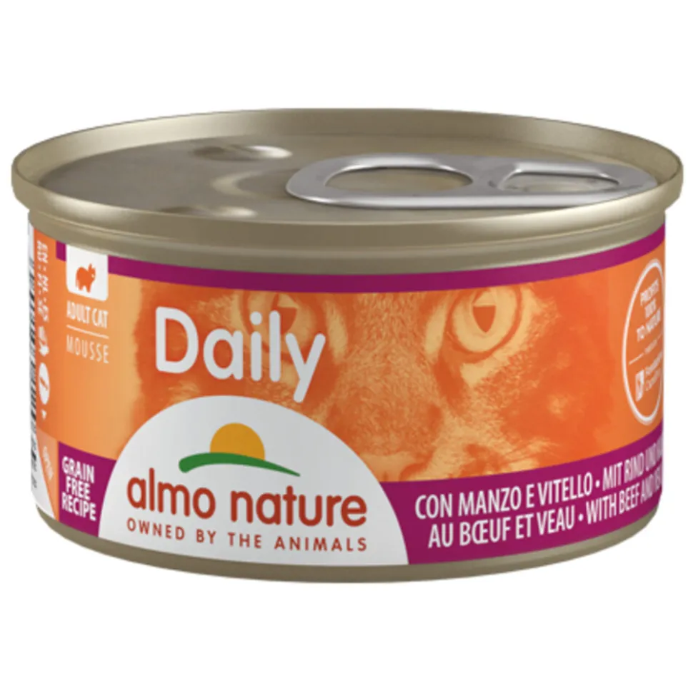 24x Almo Nature Daily Menu Mousse Kattenvoer Nat Rund 85 gr