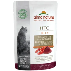 24x Almo Nature HFC Jelly Kattenvoer Nat Blikje Tonijnfilet & Kreeft 55 gr