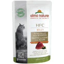 24x Almo Nature HFC Jelly Kattenvoer Nat Blikje Tonijnfilet & Algen 55 gr