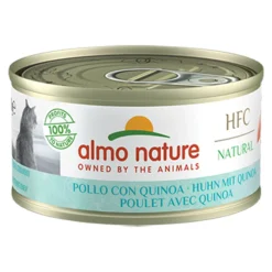 24x Almo Nature HFC Natural Kattenvoer Nat Blikje Kip met Quinoa 70 gr
