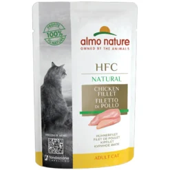 24x Almo Nature HFC Natural Kattenvoer Nat Maaltijdzakje Kipfilet 55 gr
