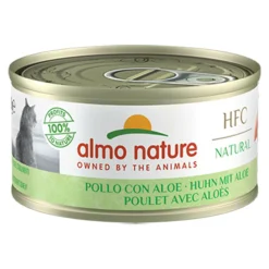 24x Almo Nature HFC Natural Kattenvoer Nat Blikje Kip met Aloë 70 gr