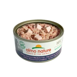 24x Almo Nature HFC Natural Kattenvoer Nat Blik Tonijn, Kip & Ham 150 gr