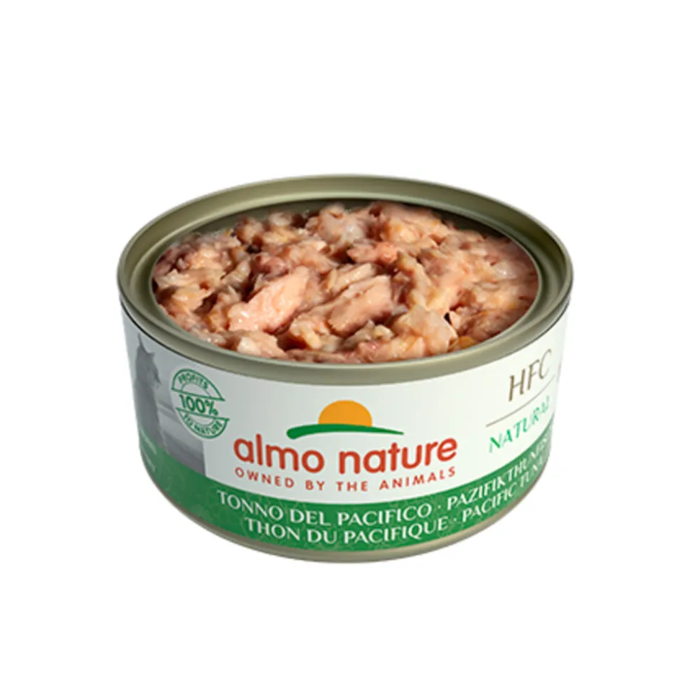 24x Almo Nature HFC Natural Kattenvoer Nat Blik Stille Oceaan Tonijn 150 gr