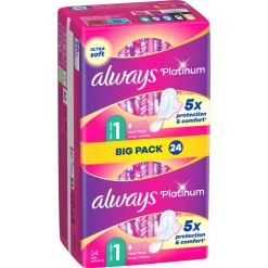 8x Always Maandverband Platinum Normal 24 stuks