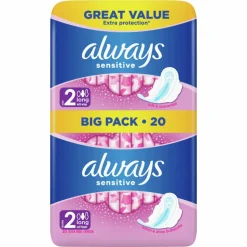 5x Always Maandverband Sensitive Long 20 stuks