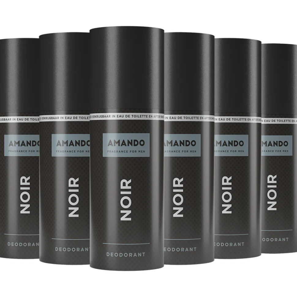 6x Amando Deodorant Spray Noir 150 ml