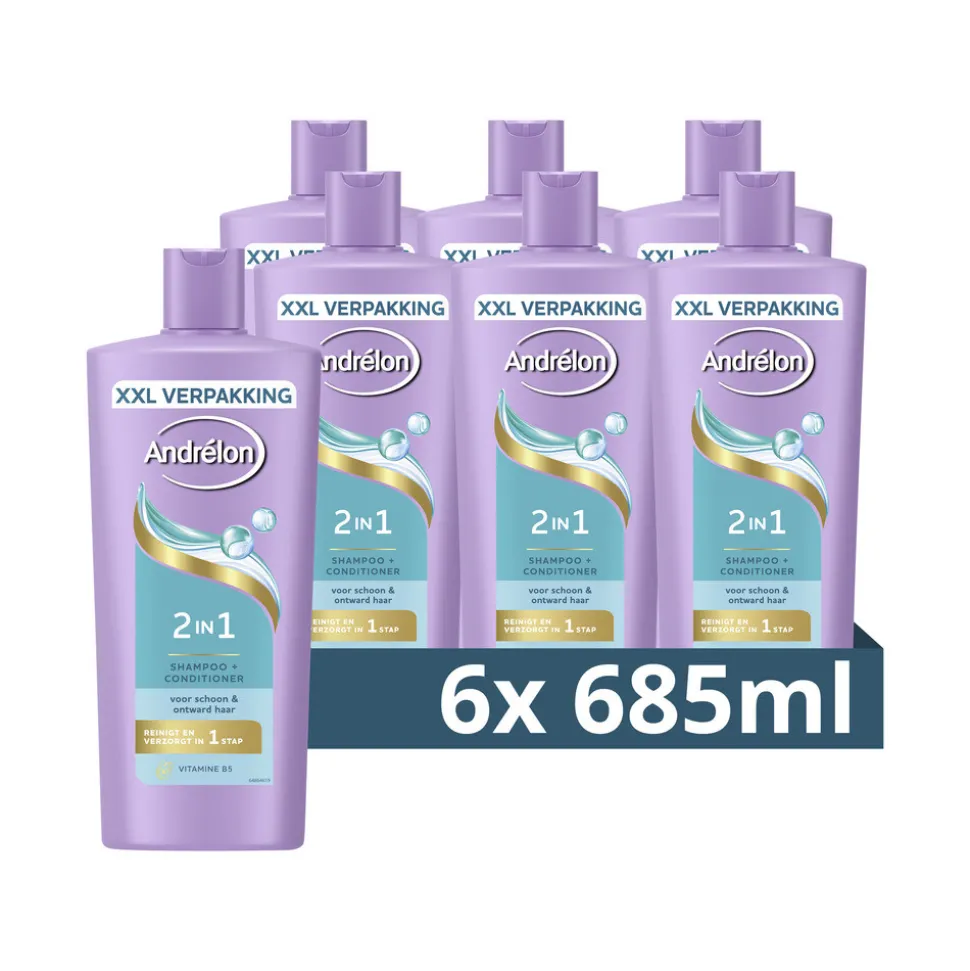 6x Andrélon Shampoo 2-in-1 685 ml