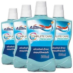 4x Aquafresh Mondwater Complete Care Fresh Mint 500 ml
