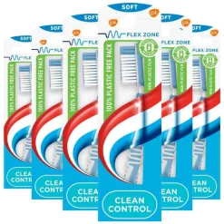 6x Aquafresh Tandenborstel Clean Control Soft