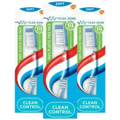 3x Aquafresh Tandenborstel Clean Control Soft