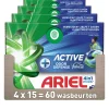4x Ariel 4in1 Wasmiddel Pods Actieve Geurbestrijding 15 stuks