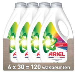 4x Ariel Vloeibaar Wasmiddel Color 30 Wasbeurten 1350 ml