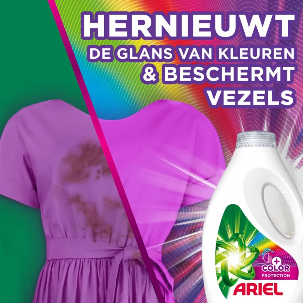 4x Ariel Vloeibaar Wasmiddel +Extra kleurbescherming 30 Wasbeurten 1,35 liter