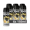6x Axe Anti-transpirant Spray Gold 150 ml