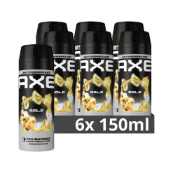 6x Axe Anti-transpirant Spray Gold 150 ml