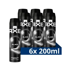 6x Axe Deodorant Bodyspray Black 200 ml