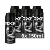 6x Axe Deodorant Bodyspray Black 150 ml
