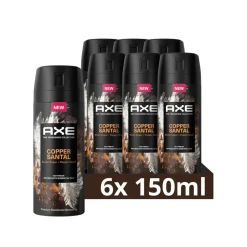 6x Axe Deodorant Bodyspray Copper Santal 150 ml
