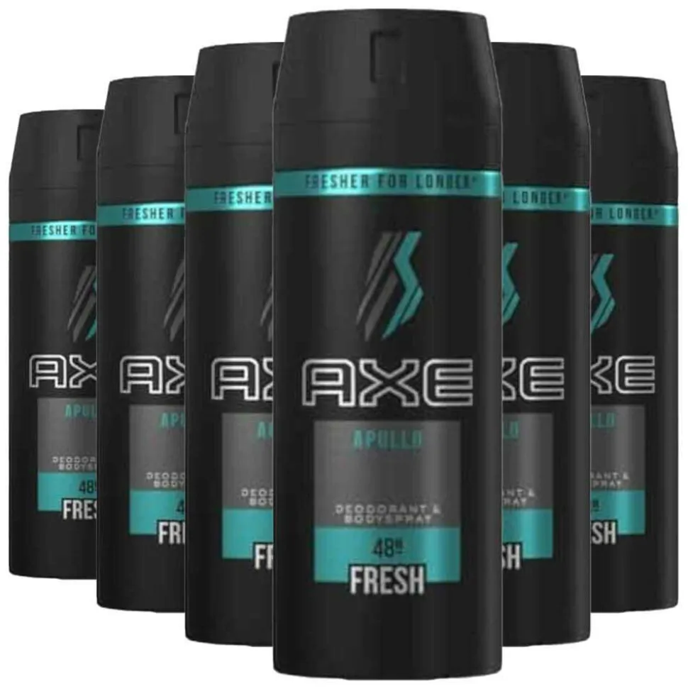 6x Axe Deodorant Bodyspray Apollo 150 ml